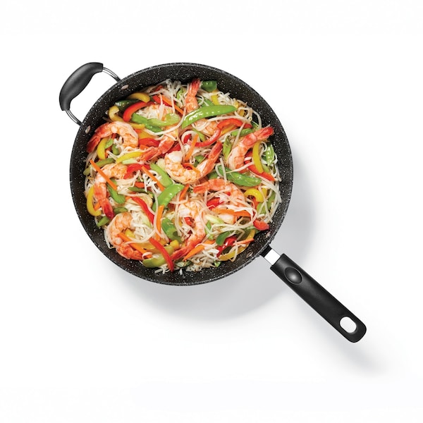 The Rock By Starfrit THE ROCK by Starfrit 12.5-Inch Nonstick Wok with Helping Handle - 031009-004-0000