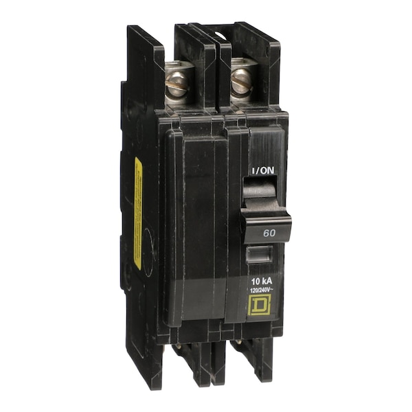 Square D Miniature Circuit Breaker, QOU Series, 60A, 2 Pole, 120/240V AC, 10kA at 120/240V AC - QOUQ260B