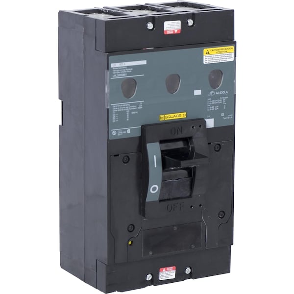 Square D Molded Case Circuit Breaker, LHL Series, 400A, 3 Pole, 600V AC, 65kA at 240V AC - LHL36000MV