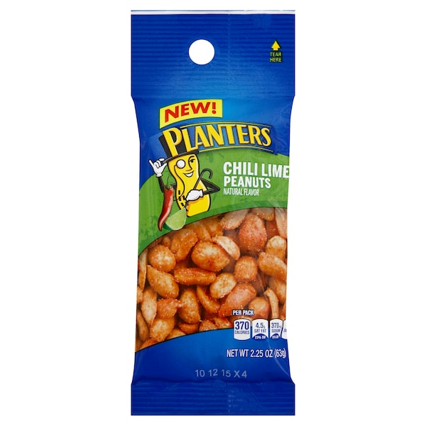 Planters Maní con Chile y Limón en Tubo de 2.25 oz, Paquete de 30 - 10029000020457