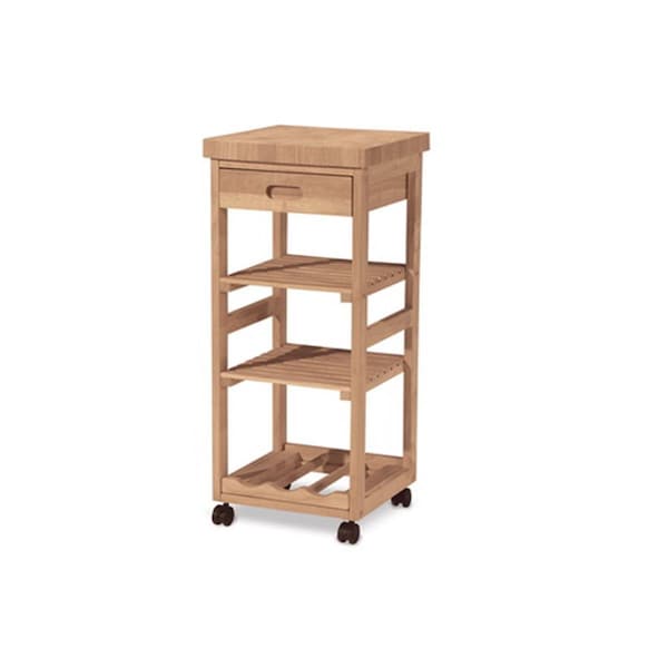 Homestyle Trolley Kitchen Serving Cart  Unfinished - HO323445