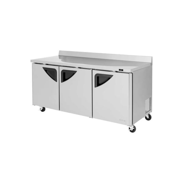 Turbo Air Super Deluxe Series - Worktop Refrigerator 78-2/3"W - 3 Door - TWR-72SD-N