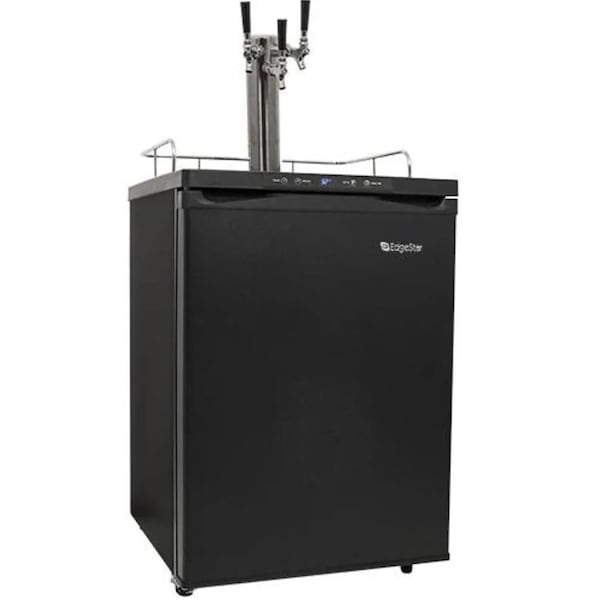 Edgestar 24 Inch Wide Triple Tap Kegerator with Digital Display for Full Size Kegs - KC3000TRIP