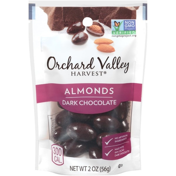 Valle del Huerto 2 oz. Almendras con Chocolate Oscuro de Orchard Valley Harvest, PK30 - V13662