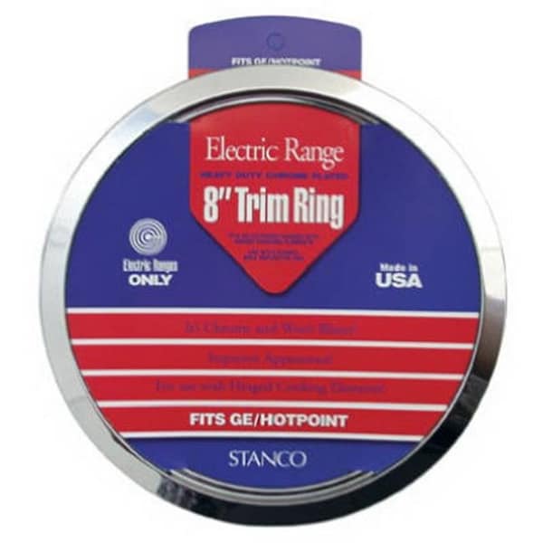 Stanco Metal Prod Stanco Metal Prod GT-8 Chrome Trim Ring - 8 in. - 607432