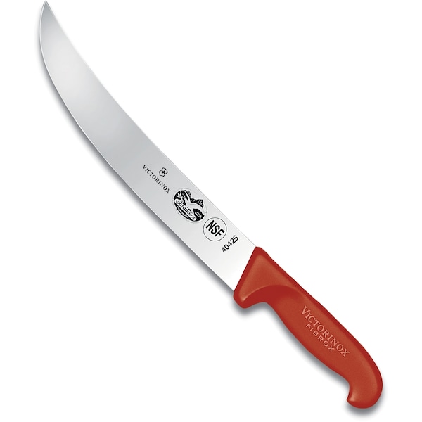 Swiss Army Brands Victorinox 40425 Kitchen Fibrox Pro - Haccp Red Cimeter, 10In Blade - VIC-5.7301.25