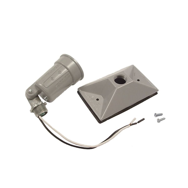 Bell Outdoor Electrical Box Cover, Outlet Box Type, 1 Gang, Rectangular, Die-Cast Aluminum, Lampholder Cover - 5620-0