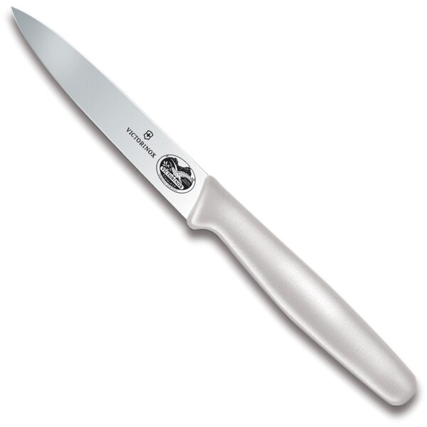 Swiss Army Brands 2023 Victorinox 40809 Kitchen White Paring - Large Handle, Spear Point, 4In Blade, Straight Edge - VIC-5.0707.S