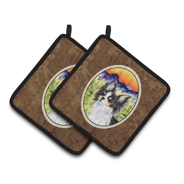 Carolines Treasures Chihuahua Pair of Pot Holders, 7.5 x 3 x 7.5 in. - SS8517PTHD