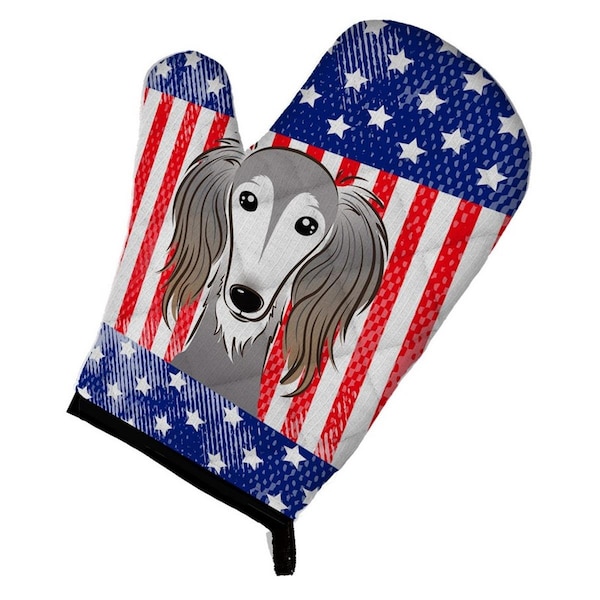 Carolines Treasures American Flag and Saluki Oven Mitt - BB2159OVMT