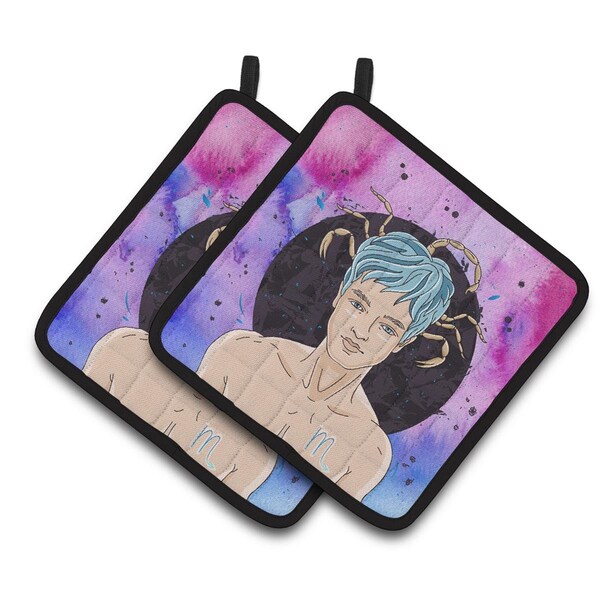 Carolines Treasures Scorpio Zodiac Sign Pair of Pot Holders - BB7324PTHD