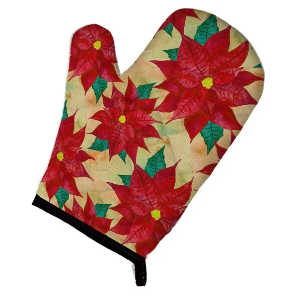 Carolines Treasures Poinsetta Christmas Oven Mitt - BB7485OVMT