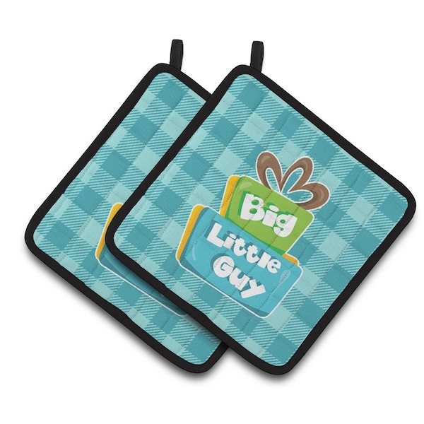 Carolines Treasures Boy Big Little Guy Pair of Pot Holders - BB6825PTHD