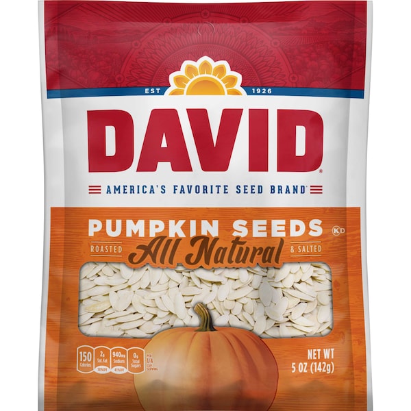 Semillas de calabaza David David de 5 oz., paquete de 12 - 2620046388