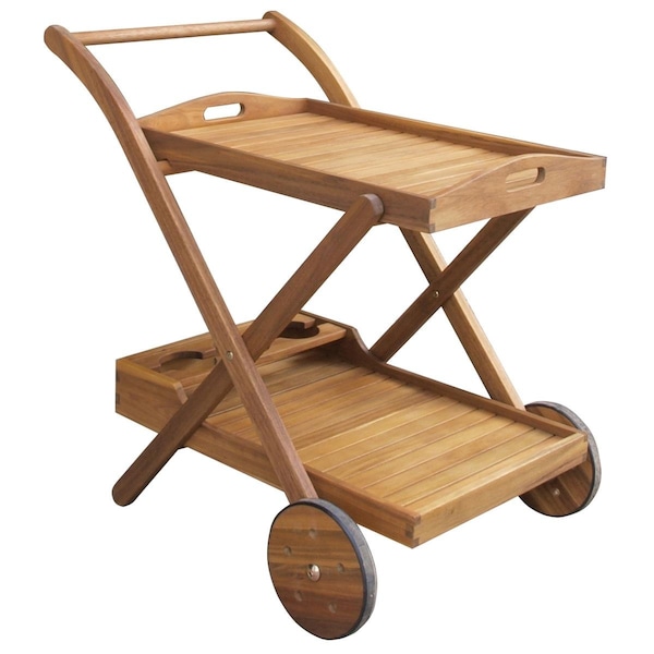 Leigh Country 32.3 x 23.4 x 32.3 in. Sequoia Beverage Cart, Natural - TX 36390