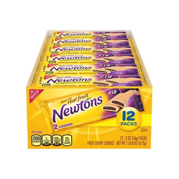 Nuevo bocadillo individual de 2 oz de Fig Newton de Nabisco, paquete de 48.