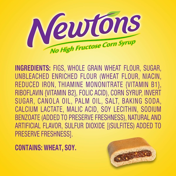 Nuevo bocadillo individual de 2 oz de Fig Newton de Nabisco, paquete de 48.