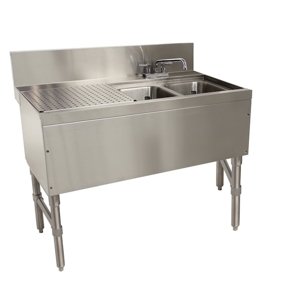 Advance Tabco Prestige Underbar Sink Unit 2-compartment 36 in.W x 25 in.D x 36 in.H - PRB-24-32R