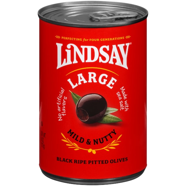 Lindsay Aceitunas Negras Grandes sin Hueso 6 oz., Paquete de 24 - A001163