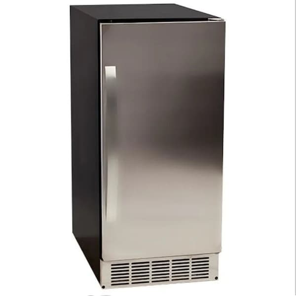 Edgestar 15 Inch Wide 25 Lbs Capacity BuiltIn Ice Maker with 50 Lbs Daily Ice Production  Pump Included - IB450SSP