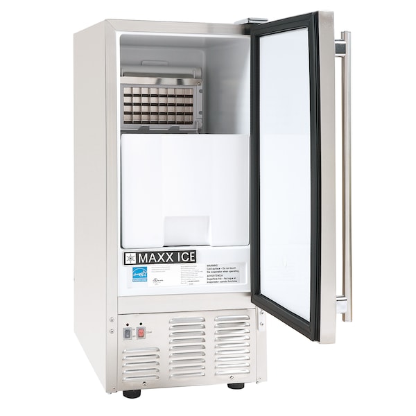 Maxx Ice Icemaker 50 lb, Commercial Freestanding, Energy Star Qualified, SS - MIM50-O