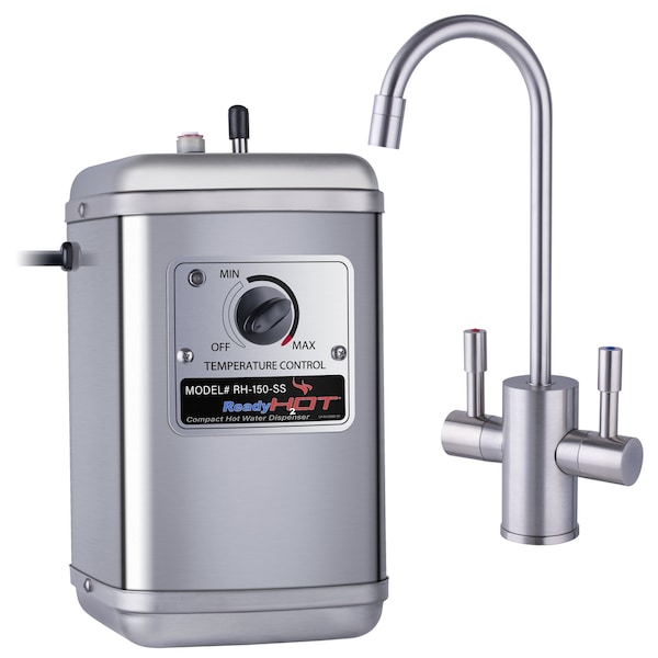 Ready Hot Compact Hot and Cold Water Dispenser with Brushed Nickel Faucet - 41-RH-150-F560-BN