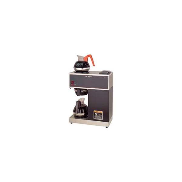 Bunn 12 Cup Pourover Coffee Brewer With 2 Warmers, VPR-Black, 2 Easypour Decanter - 33200.0002