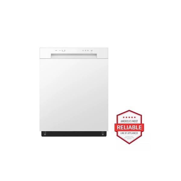 Almo LG Front Control Dishwasher with Dynamic Dry and LoDecibel Operation, White - LDFC2423W