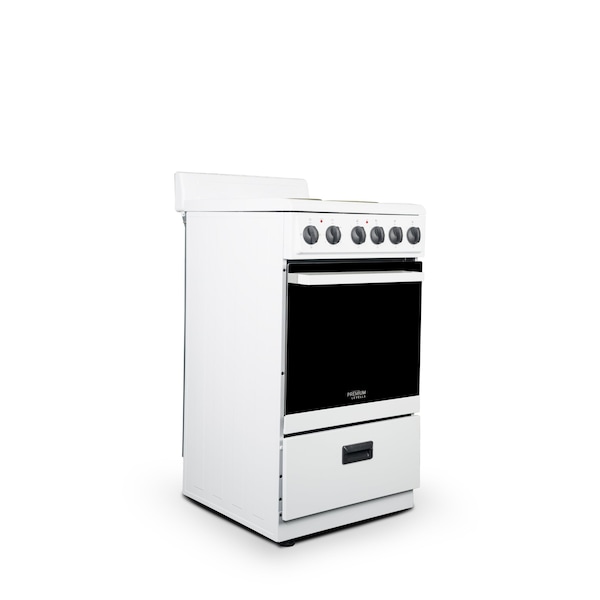 Premium Levella 20" 4-Burner Electric Stove in White -  PRE2025GW