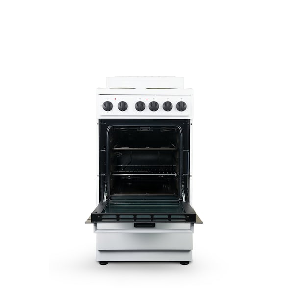 Premium Levella 20" 4-Burner Electric Stove in White -  PRE2025GW