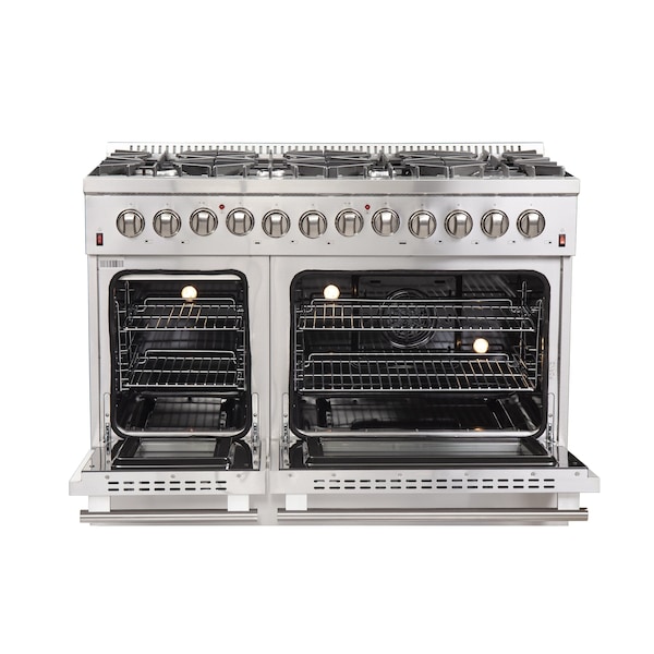 Forno Galiano Gold Professional 48In. Freestanding Dual Fuel Range - FFSGS6156-48