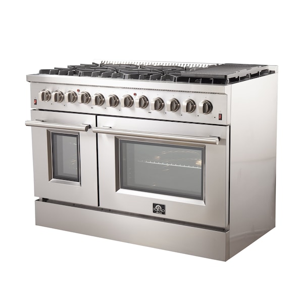 Forno Galiano Gold Professional 48In. Freestanding Dual Fuel Range - FFSGS6156-48