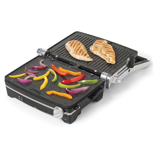 Starfrit The Rock 1,500-Watt Panini Maker with Reversible Plates - 024505-002-0000