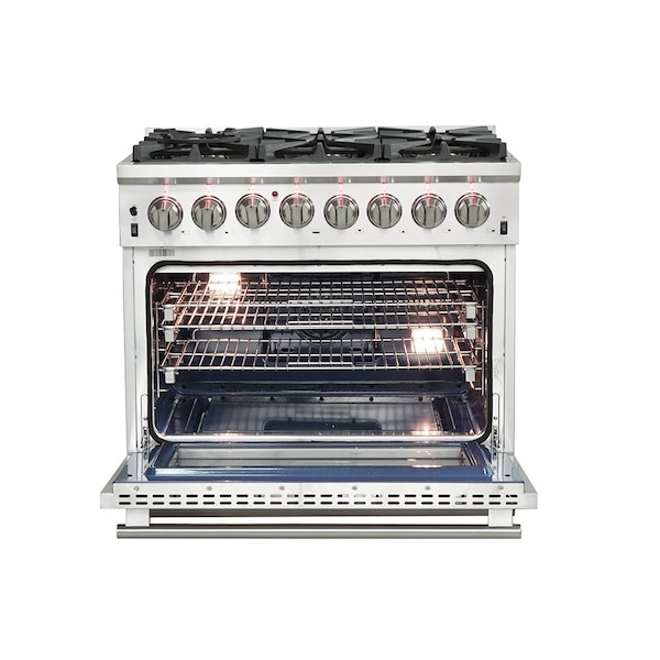 Forno Capriasca Titanium Professional 36In. Freestanding Dual Fuel Range - FFSGS6187-36