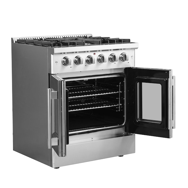 Forno Galiano 30In. Freestanding French Door Gas Range - FFSGS6444-30