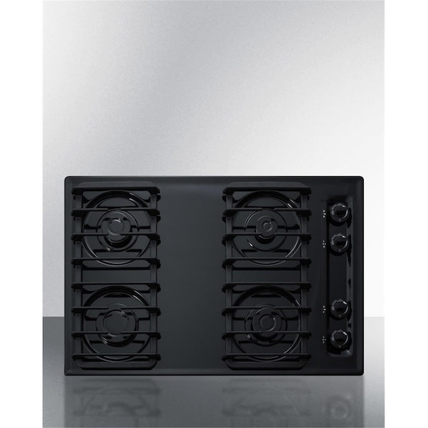 Sharptools 30 in. Wide 4-Burner Gas Cooktop, Black - SH2652932