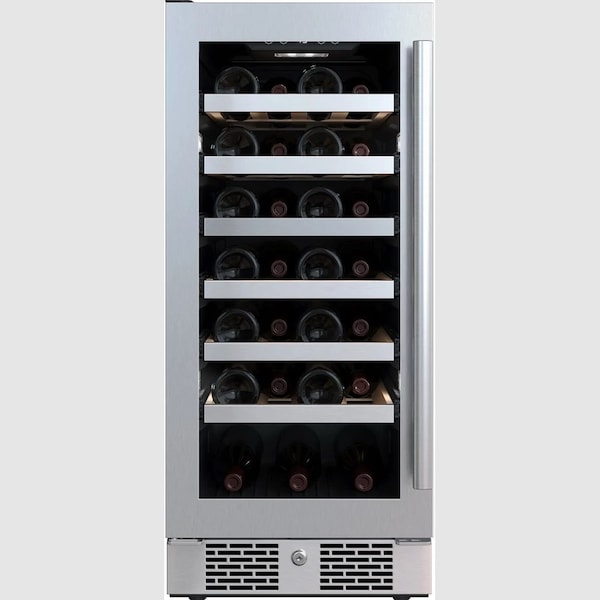 Avallon 15 Inch Wide 27 Bottle Capacity Single Zone Wine Cooler with Left Swing Door - AWC152SZLH