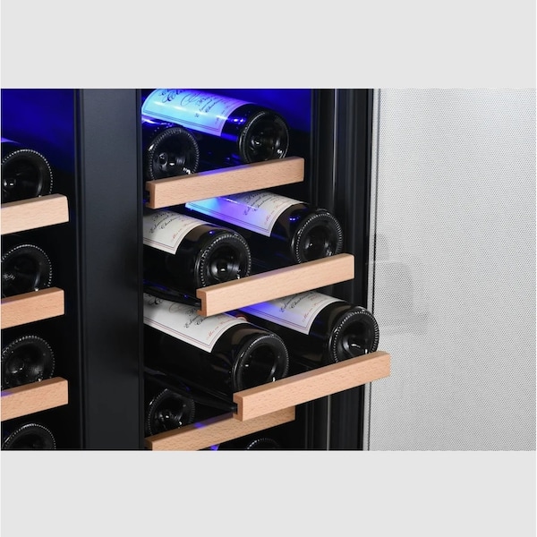 Edgestar 24 Inch Wide 36 Bottle BuiltIn Wine Cooler with Dual Cooling Zones and French Doors - CWR362FD