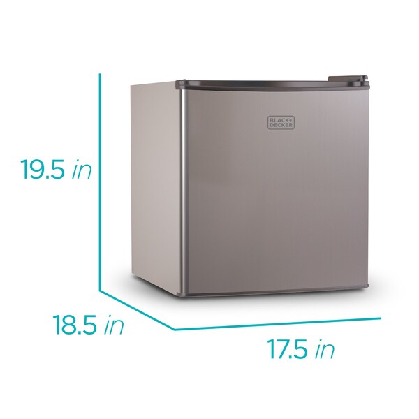 Black & Decker Compact Refrigerator Energy Star Single Door Mini Fridge with Freezer, 1.7 Cubic Ft., VCM - BCRK17V