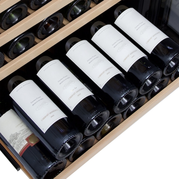 Avanti 163 Bottle DESIGNER Series Dual-Zone Wine Cooler, Stainless Steel - WCD165DZ3S