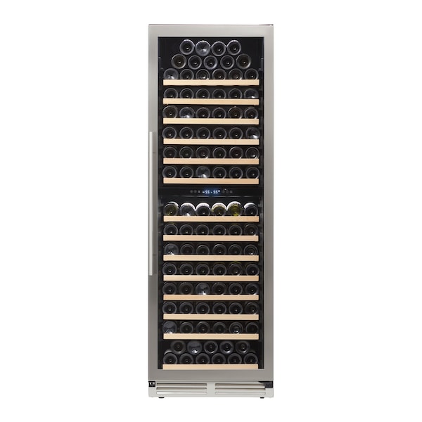 Avanti 163 Bottle DESIGNER Series Dual-Zone Wine Cooler, Stainless Steel - WCD165DZ3S