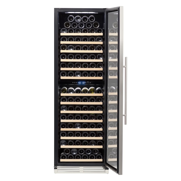 Avanti 163 Bottle DESIGNER Series Dual-Zone Wine Cooler, Stainless Steel - WCD165DZ3S
