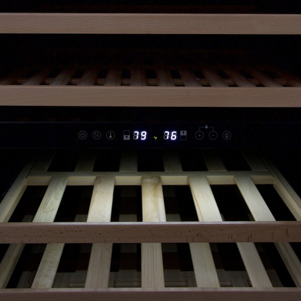 Avanti 163 Bottle DESIGNER Series Dual-Zone Wine Cooler, Stainless Steel - WCD165DZ3S