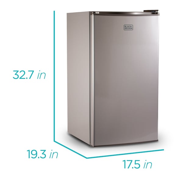 Black & Decker Compact Refrigerator Energy Star Single Door Mini Fridge with Freezer, 3.2 Cubic Ft., VCM - BCRK32V