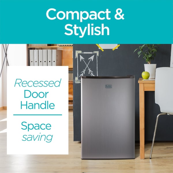 Black & Decker Compact Refrigerator Energy Star Single Door Mini Fridge with Freezer, 3.2 Cubic Ft., VCM - BCRK32V