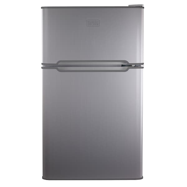 Black & Decker 2 Door Mini Fridge with Separate True Freezer, 1 Cubic Feet, VCM - BCRDK32V