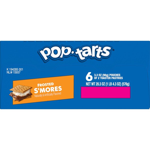 Kelloggs Pop-Tarts Frosted Open & Fold Display S'Mores Pastel 2 Piezas, PK72 - 3800022371

**Nota:** No estoy seguro de cómo traducir "pastry" en este contexto, por lo que lo traduje como "pastel".