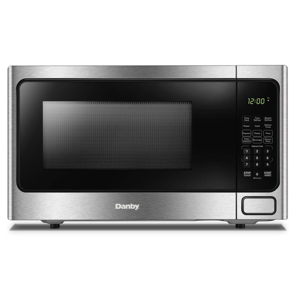 Danby 0.7 cu. ft. Stainless Steel Microwave, Black & Stainless Steel - DA92282