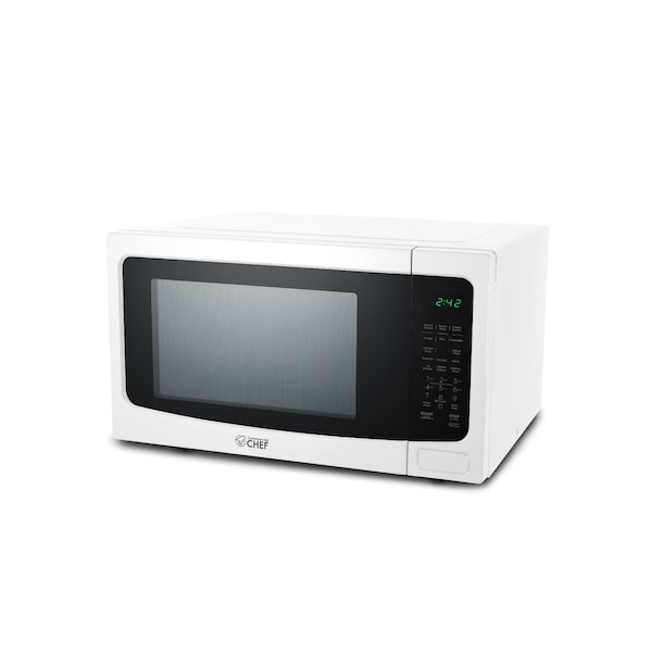 Commercial Chef 1.6 Cu. Ft. Countertop Microwave with Touch Controls & Digital Display, White Microwave - CHM16MW6