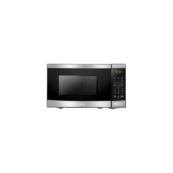 Danby Products Danby Countertop Microwave, 700 Watts, 0.7 Cu.Ft. Capacity, Black & Silver - DBMW0721BBS